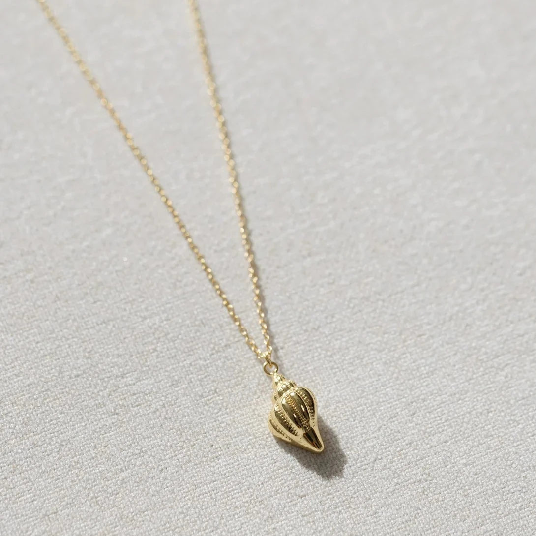 Coast + Cove - Gold Conch Shell Necklace (Add-On)