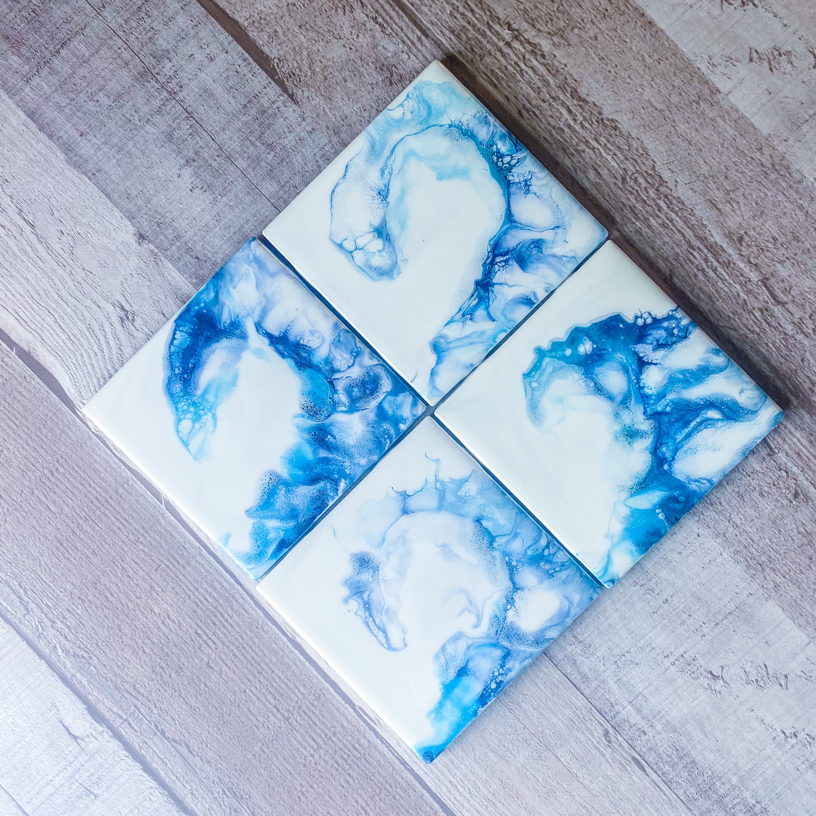 Coastal Coasters - Wave Handmade 4 Pack Coaster Set (Add-On)