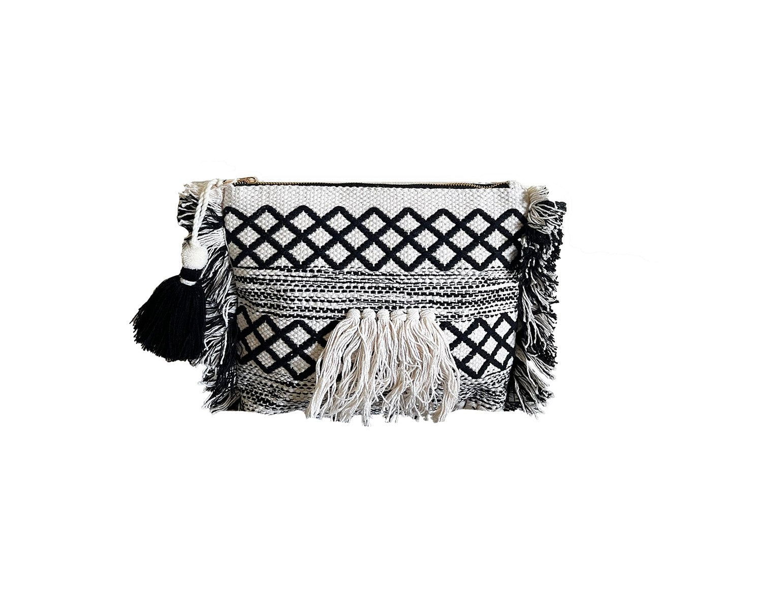 Lu & Elle - Checkered Fringe Bag