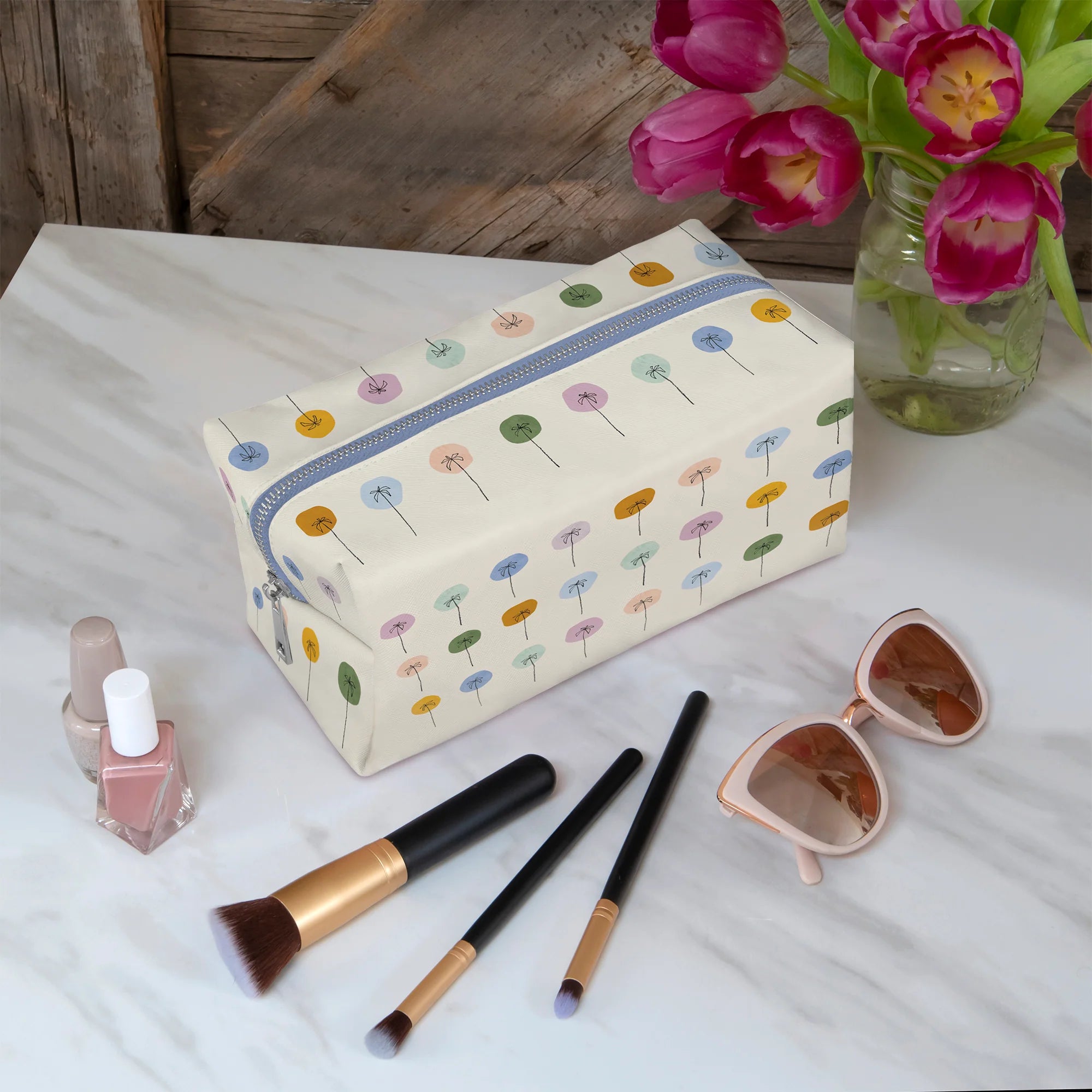 Studio Oh - Dotted Palms Loaf Cosmetic Bag