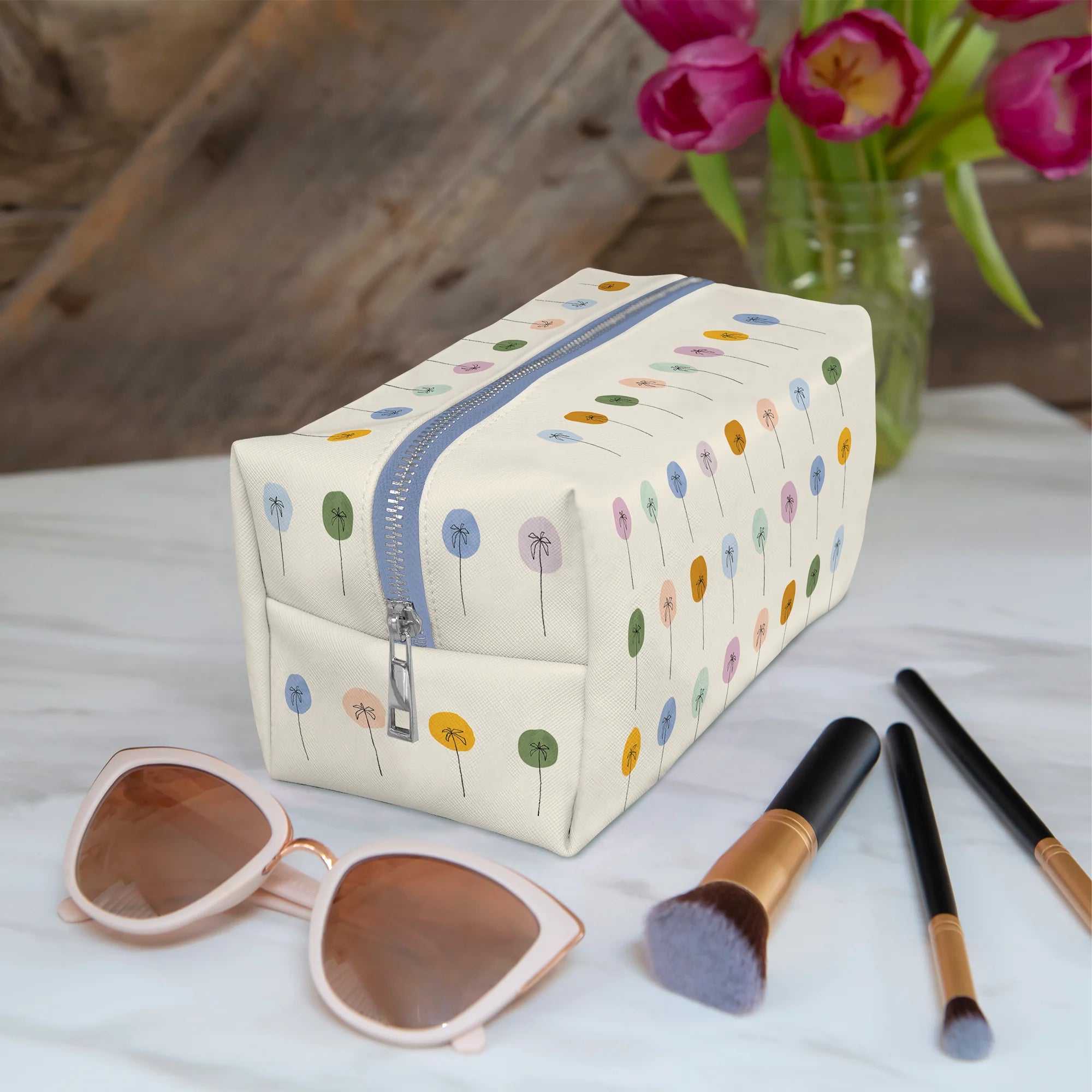 Studio Oh - Dotted Palms Loaf Cosmetic Bag