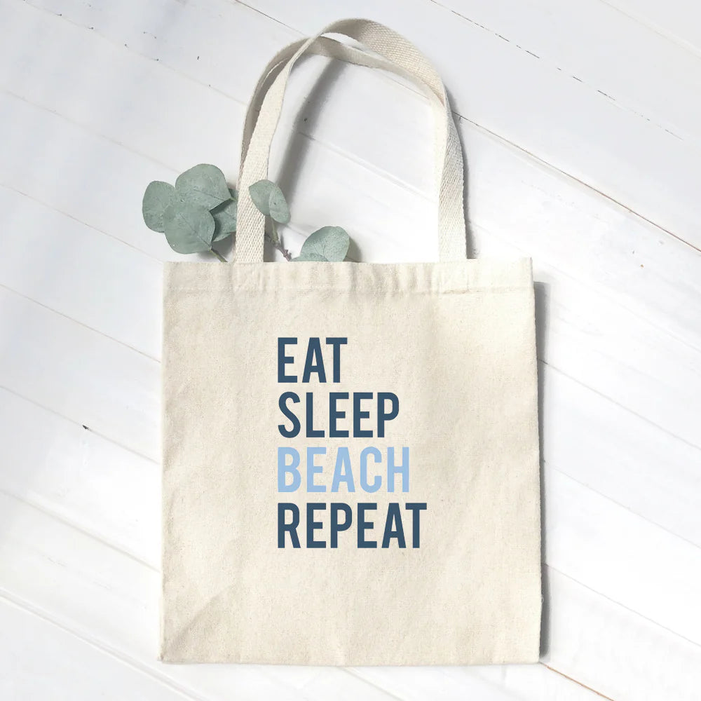 Cottage Shore - Eat Sleep Beach Repeat - Canvas Tote Bag (Add-On)
