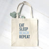 Cottage Shore - Eat Sleep Beach Repeat - Canvas Tote Bag