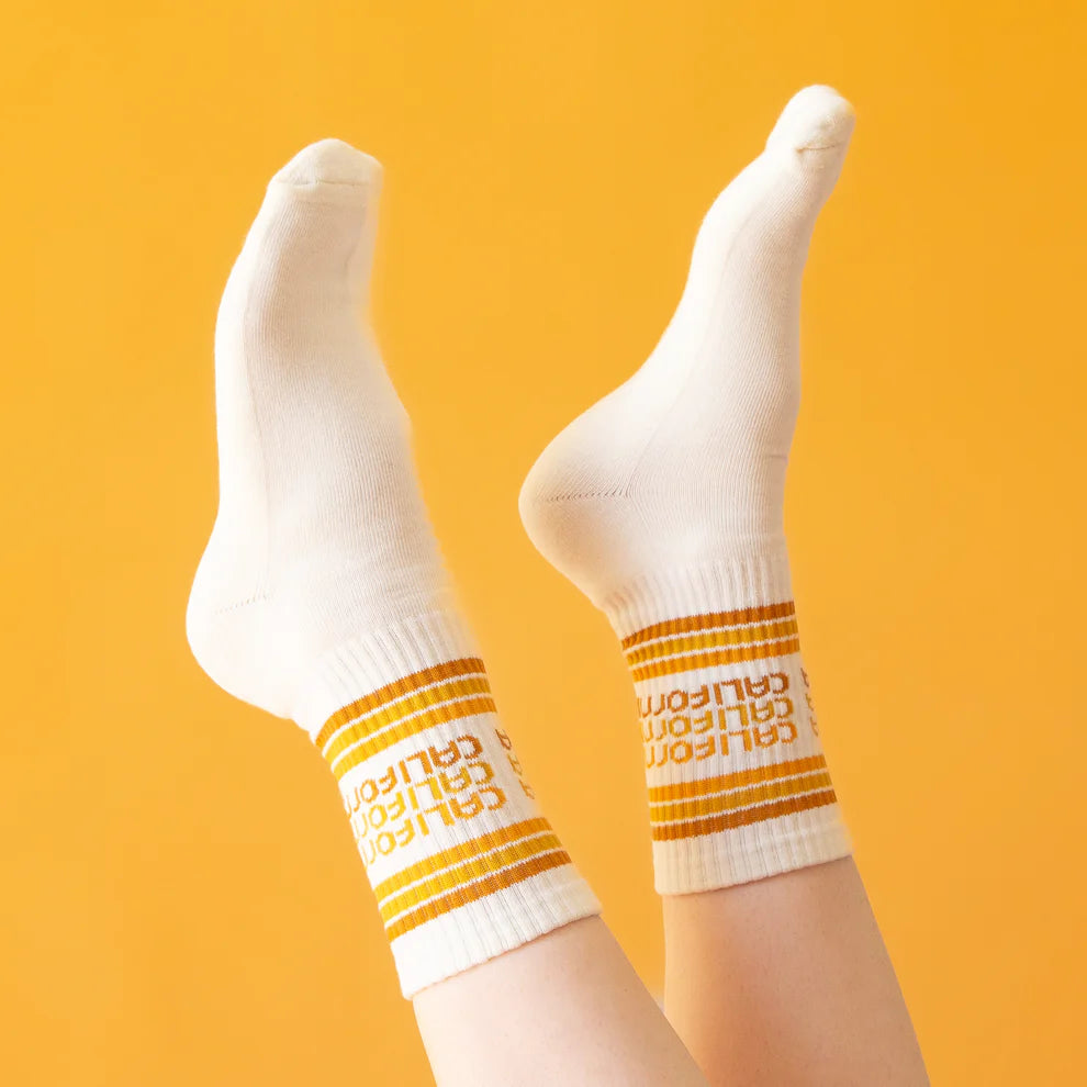 Sunshine Studios - California Striped Ribbed Crew Socks (Add-On)