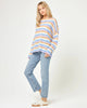 L Space - Cozy Clouds Sweater - Beautiful Skies Stripe