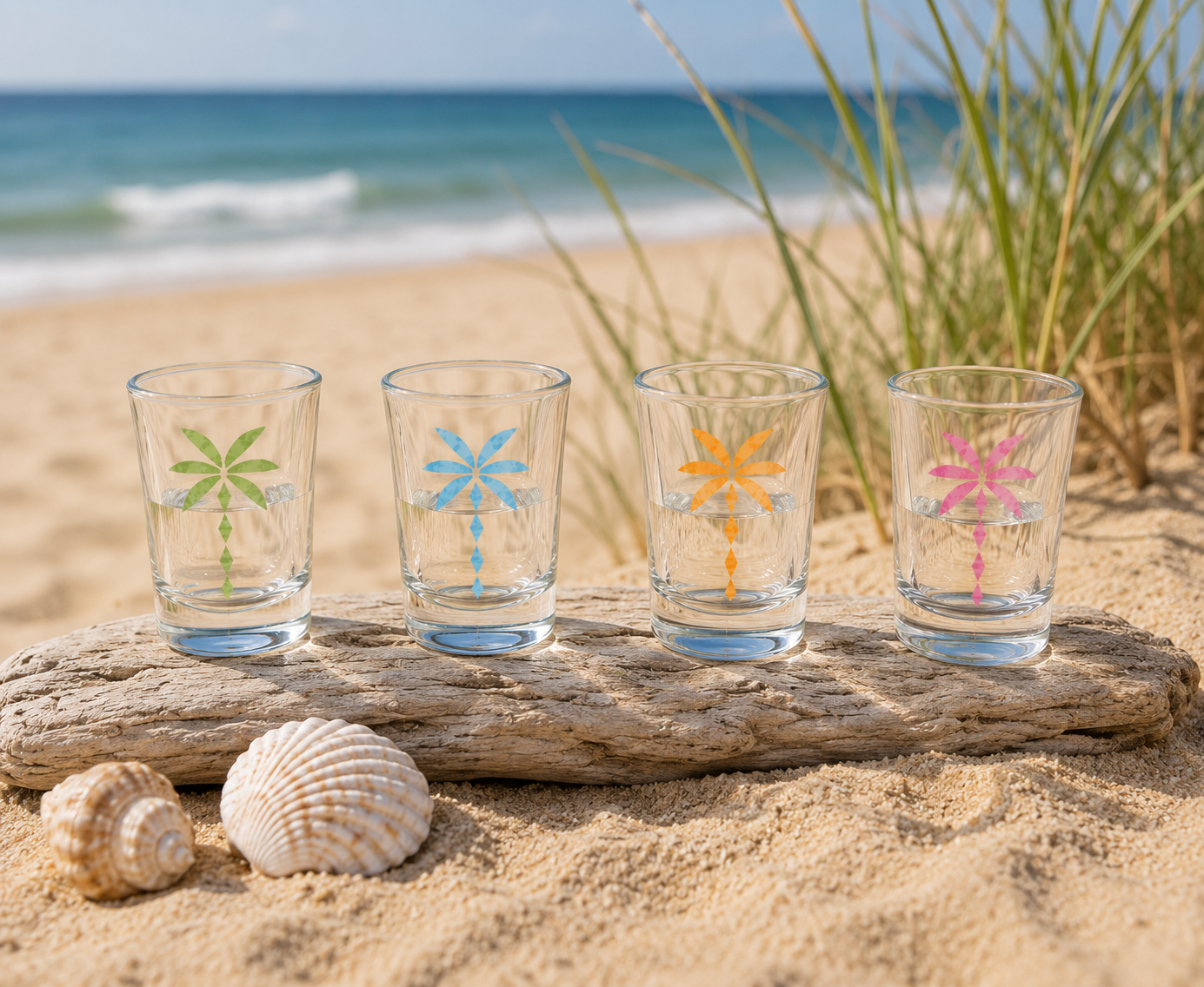 Frasier Sterling - Palm 4 Pack Shot Glasses