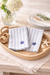 Frasier Sterling - The Harbor Stripe Shell Napkins Set of 2