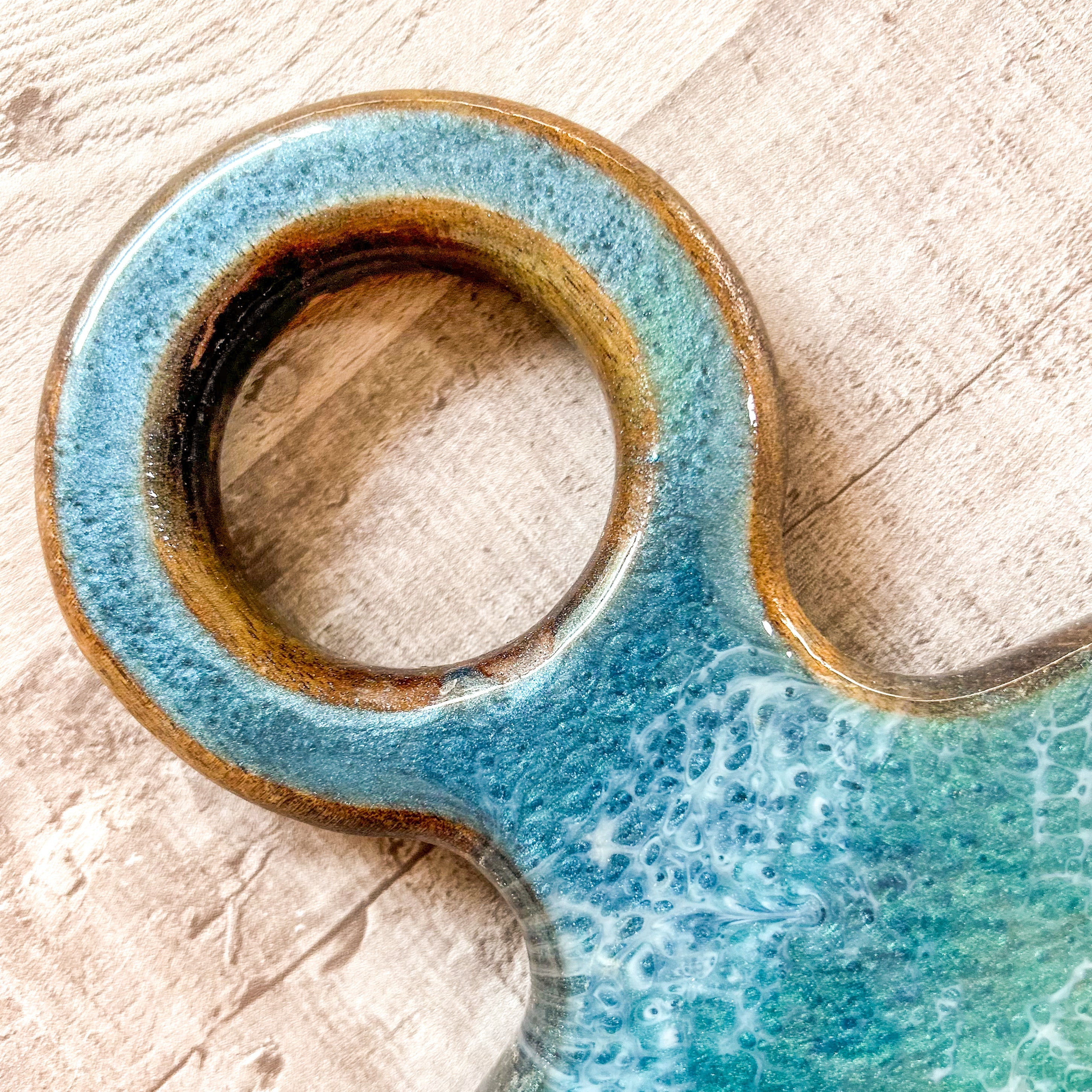 Coastal Coasters - Wood & Resin Large Cheese Board (Add-On)