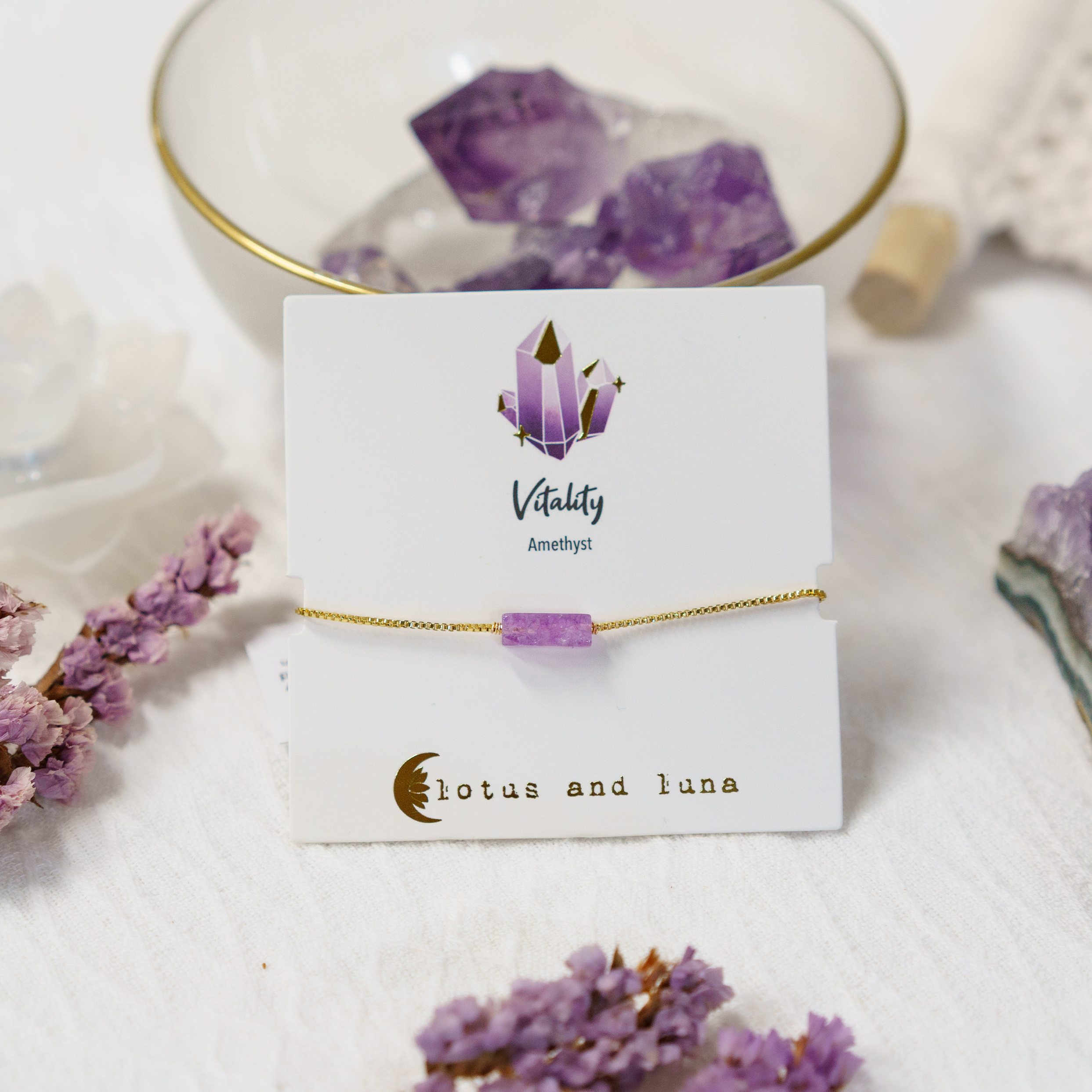 Lotus and Luna - Amethyst Bracelet (Add-On)