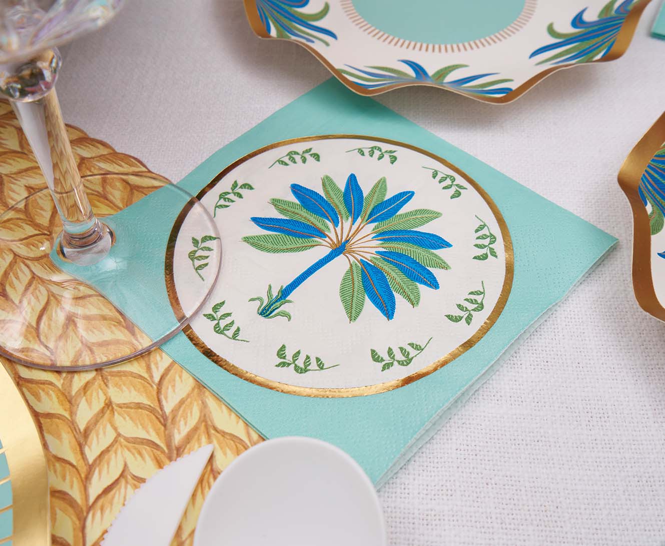 Sophistiplate - Preppy Palm 126pc Table Setting - Service for 8 (Add-On)