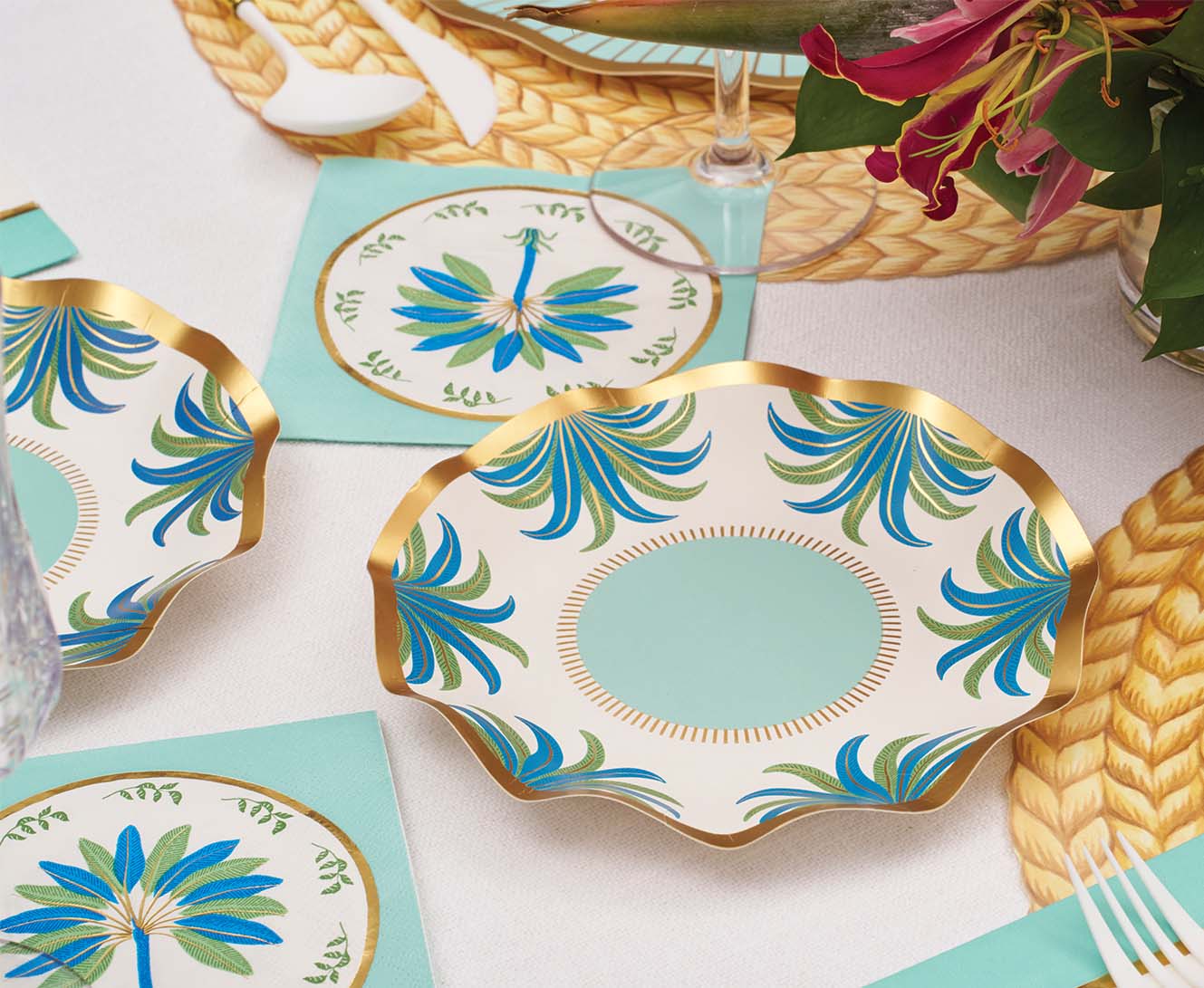 Sophistiplate - Preppy Palm 126pc Table Setting - Service for 8 (Add-On)