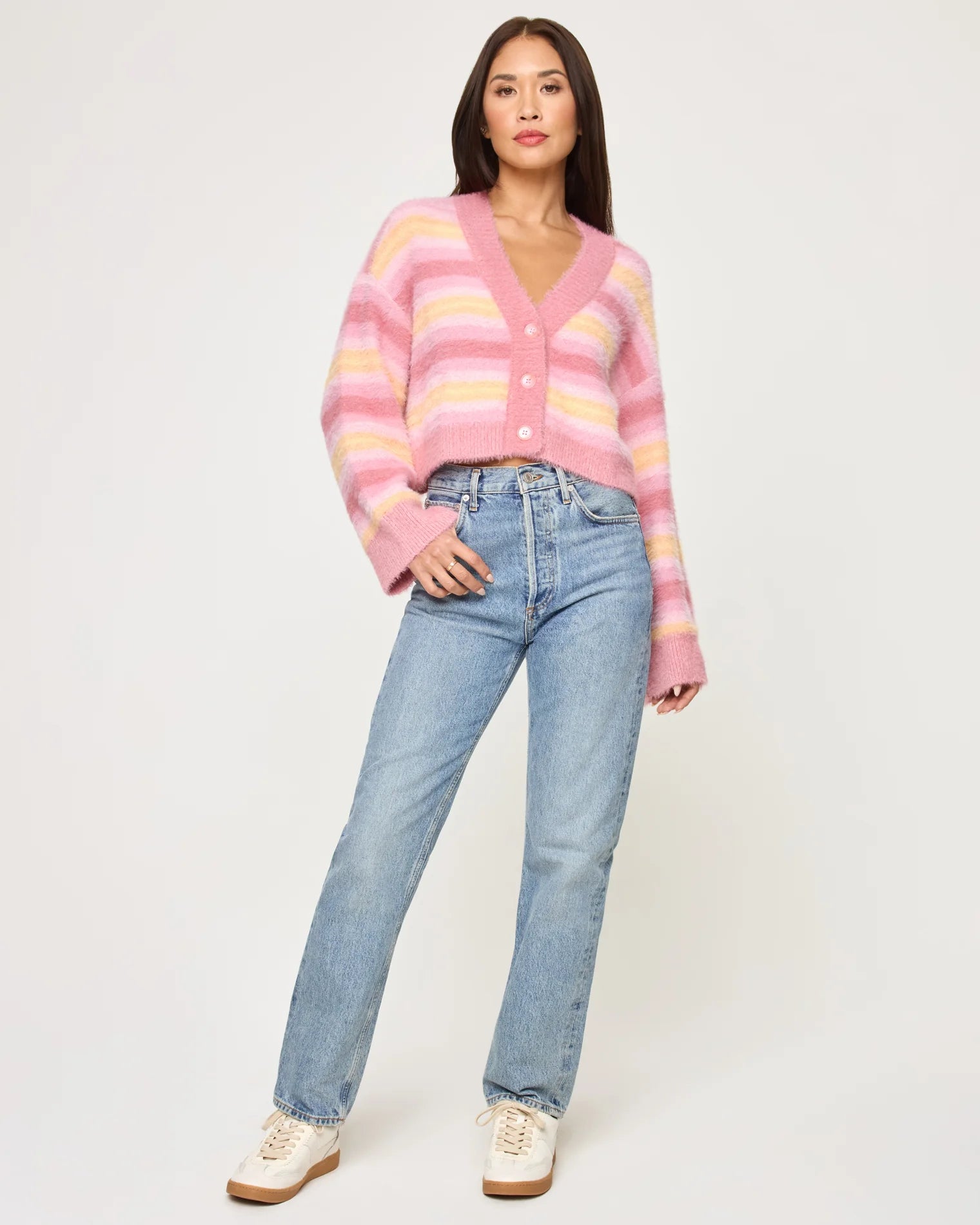 L Space - Daybreak Cardigan - Daybreak Stripe