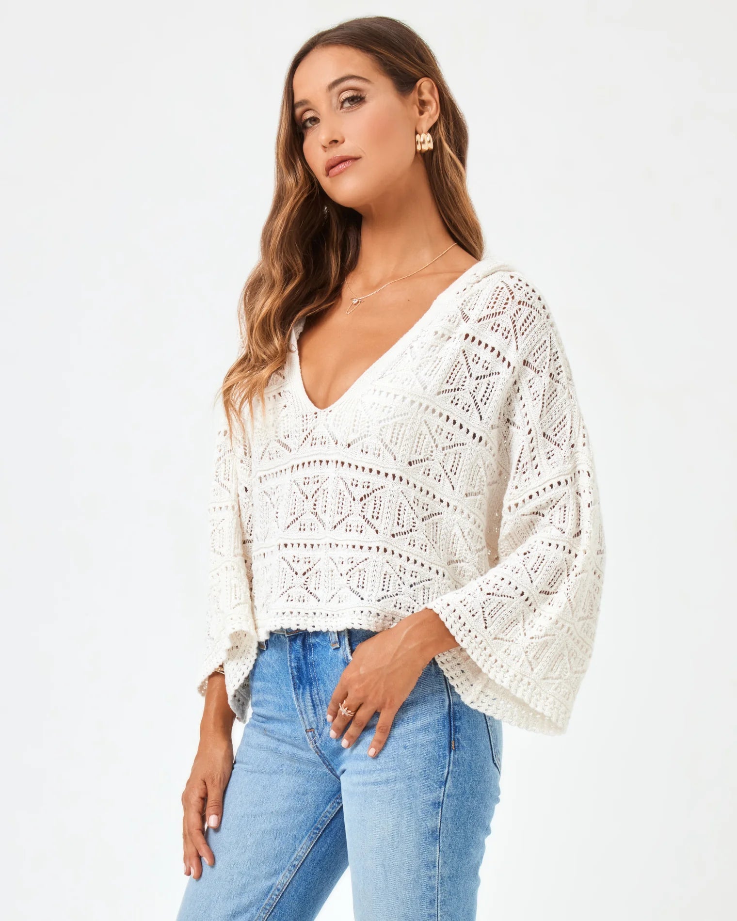 L Space - Diamond Eyes Sweater - Cream (Add-On)
