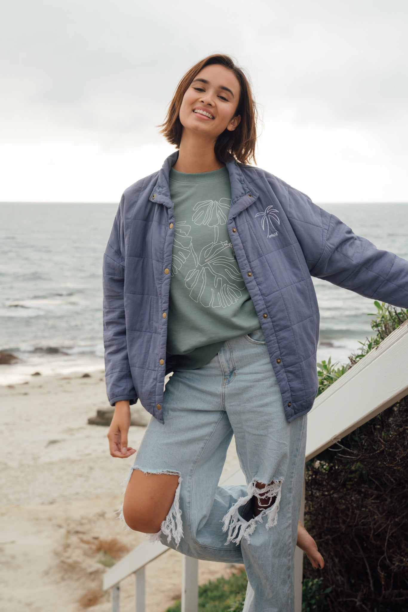 Amuse Society - The Sea Breeze Quilted Jacket (Add-On)