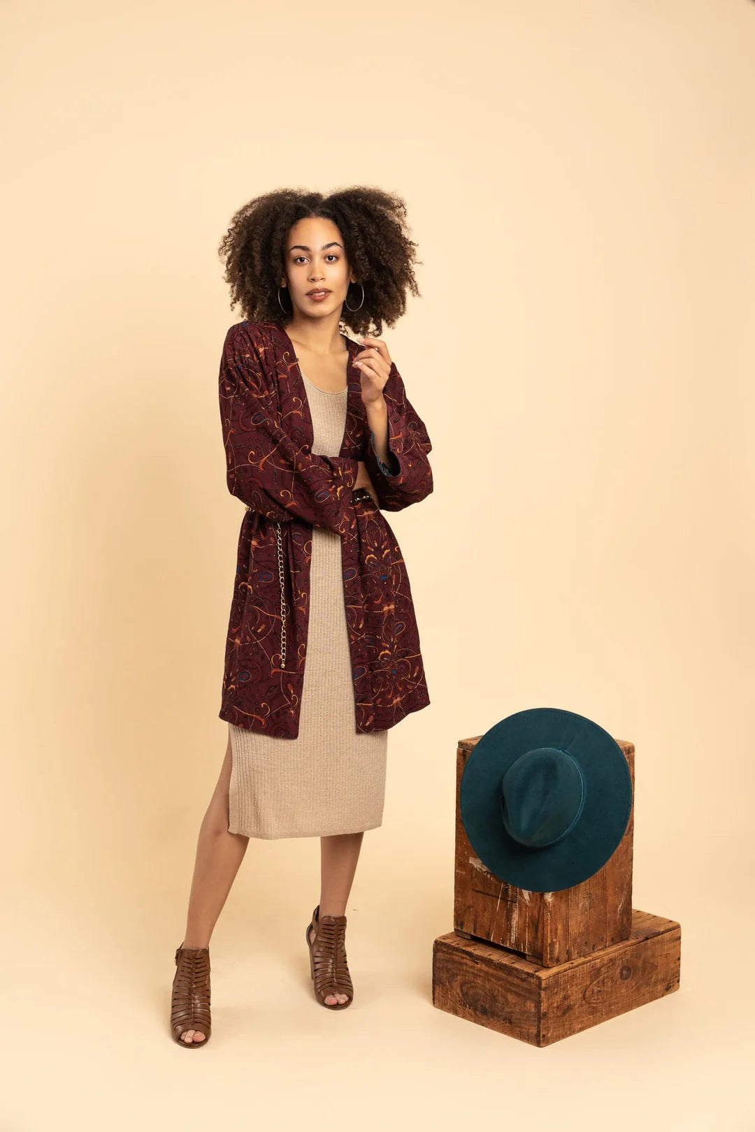 Gyal Bashy - EcoVero™ Viscose Reversible Printed Kimono (Add-On)