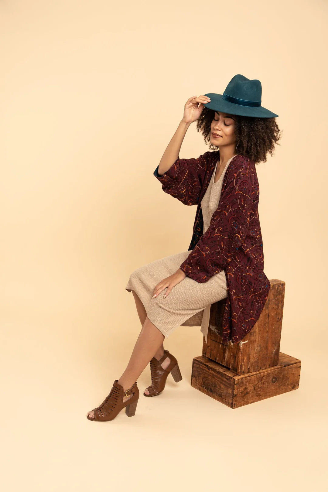 Gyal Bashy - EcoVero™ Viscose Reversible Printed Kimono (Add-On)