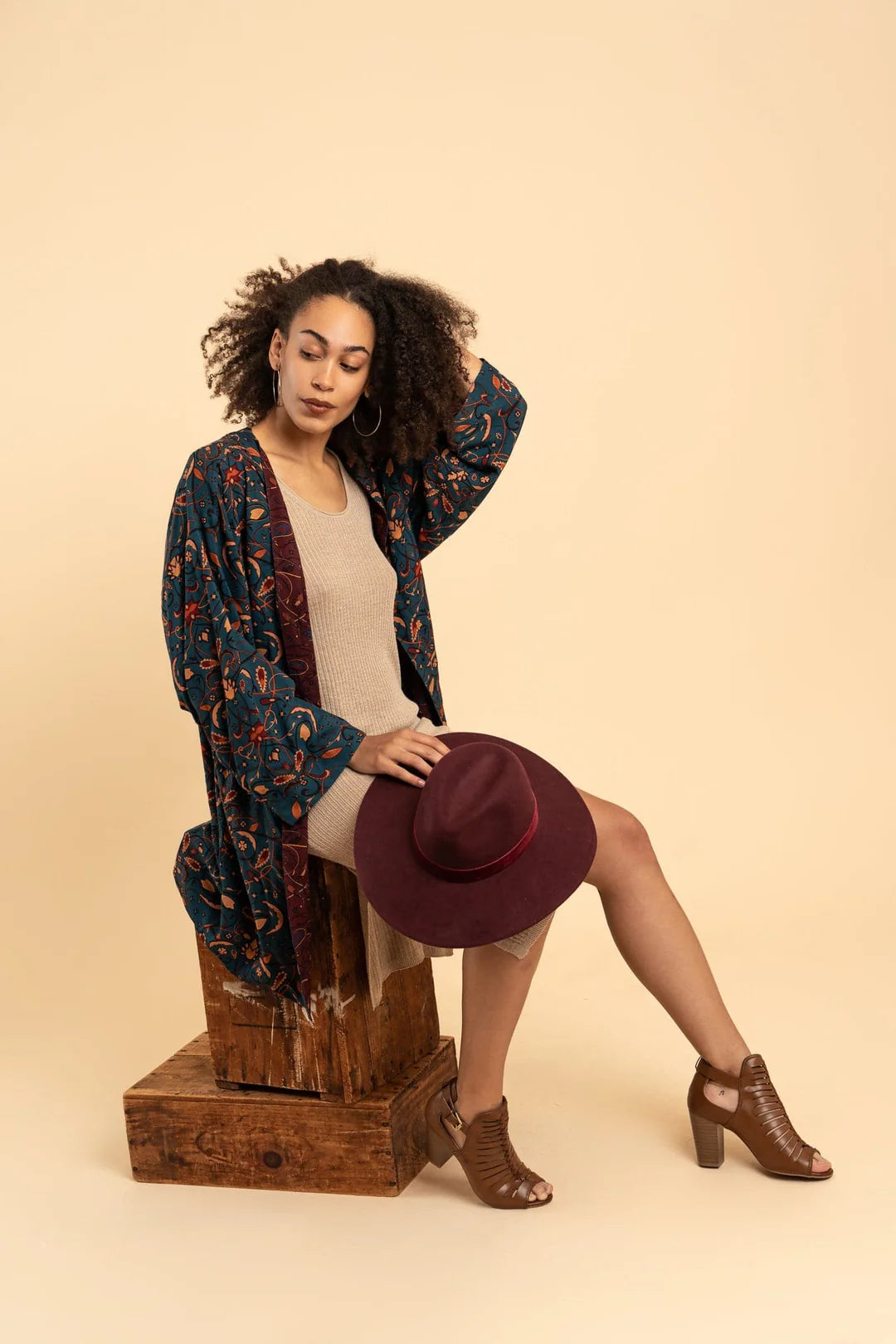 Gyal Bashy - EcoVero™ Viscose Reversible Printed Kimono (Add-On)