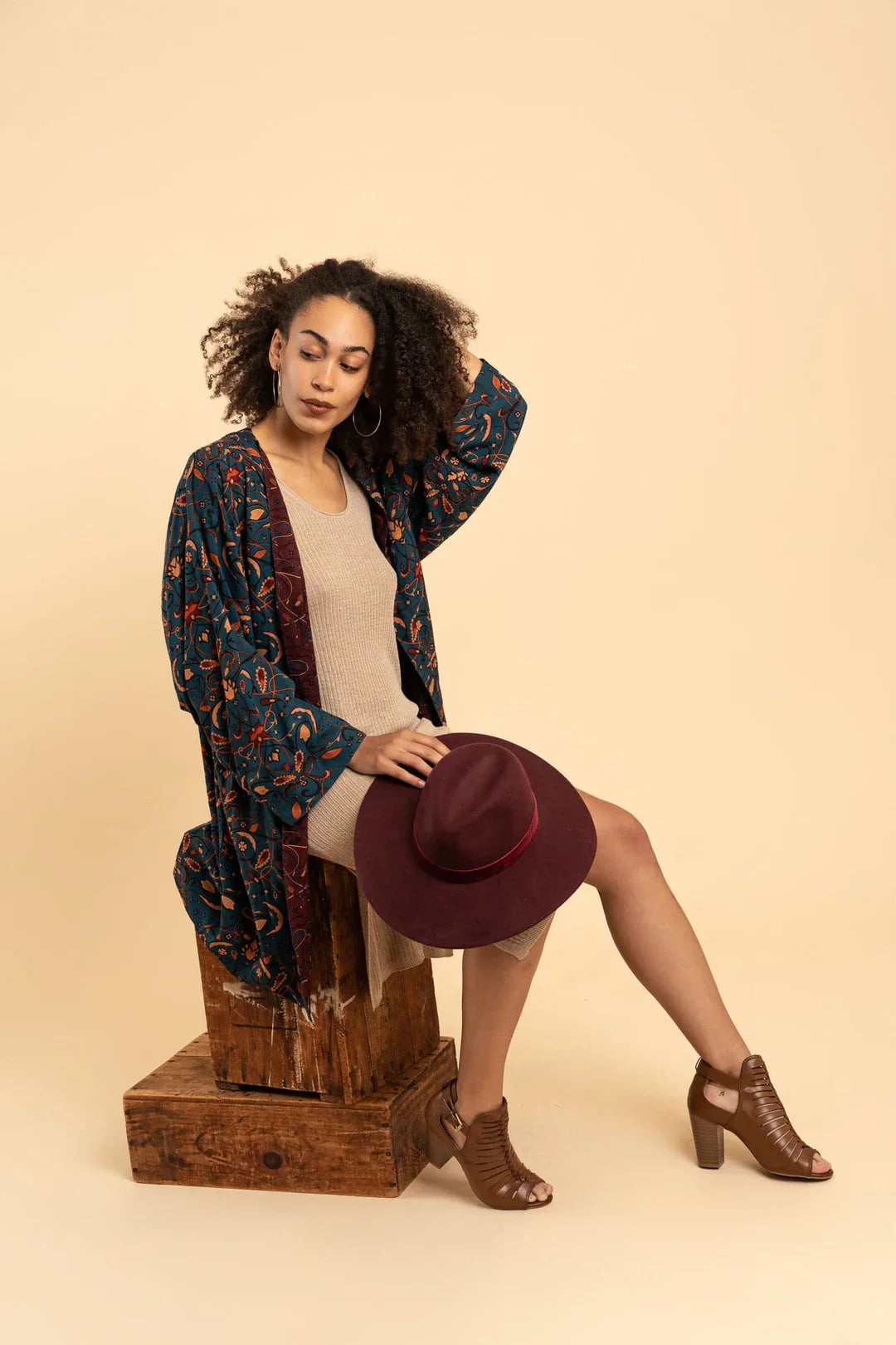 Gyal Bashy - EcoVero™ Viscose Reversible Printed Kimono