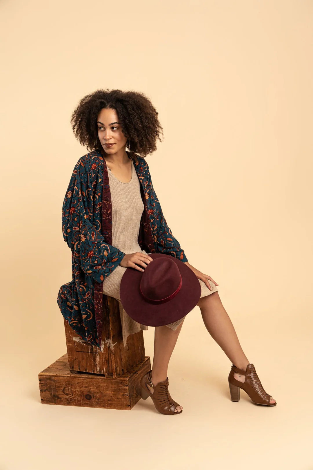 Gyal Bashy - EcoVero™ Viscose Reversible Printed Kimono (Add-On)