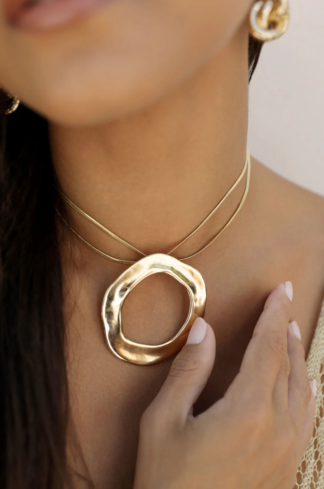 Ettika - Open Circle Necklace - Gold