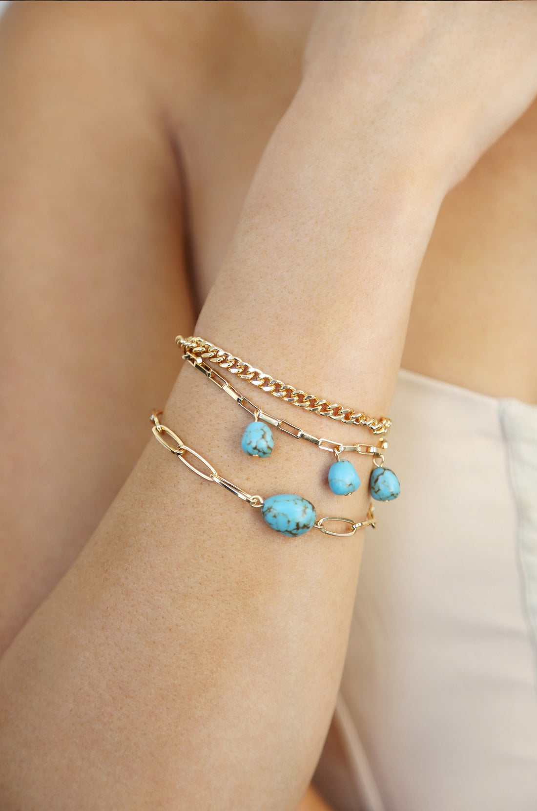 Ettika - Turquoise Nugget Bracelet Set