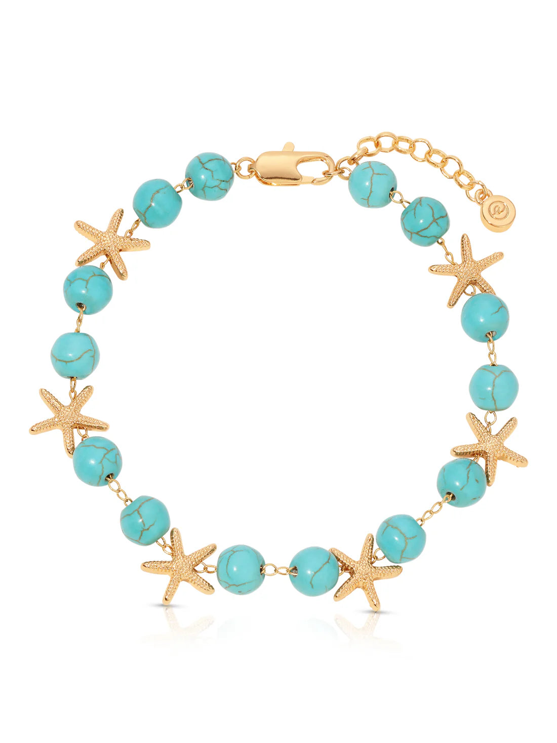 Ettika - Starfish and Turquoise Beaded Anklet