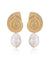 Ettika - Nautilus Shell Freshwater Pearl Earrings