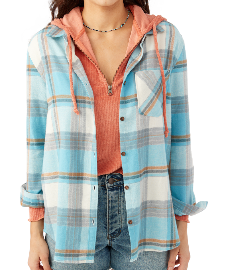 O'Neill - Logan Flannel Top - Winter White (Add-On)