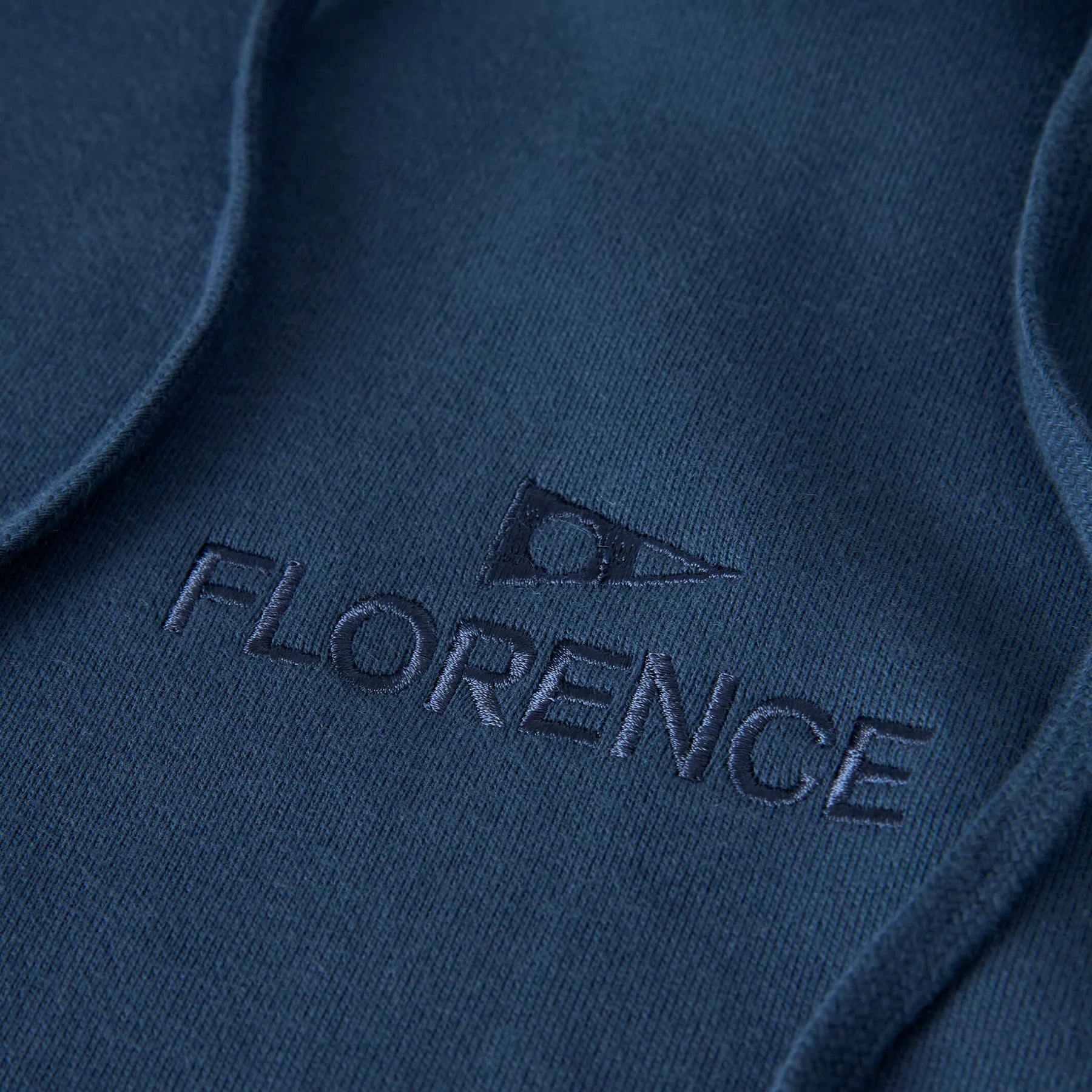 Florence Marine X - Florence Embroidered Hoodie - Dark Blue