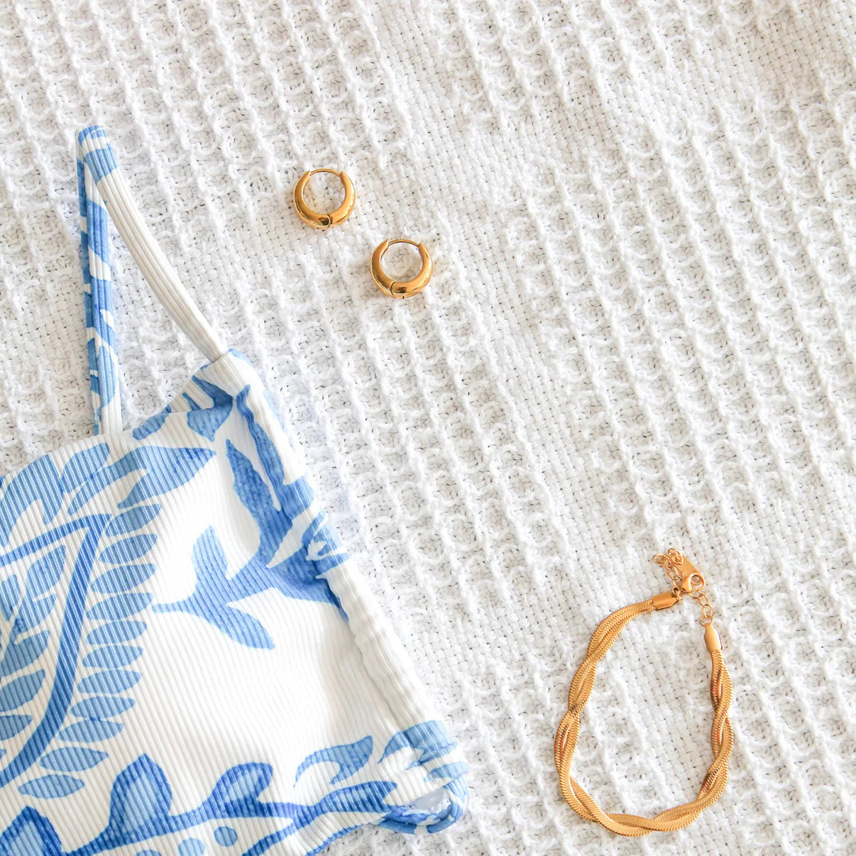 Swim In Jewelry - Below Deck Huggie Earrings - Gold (Add-On)