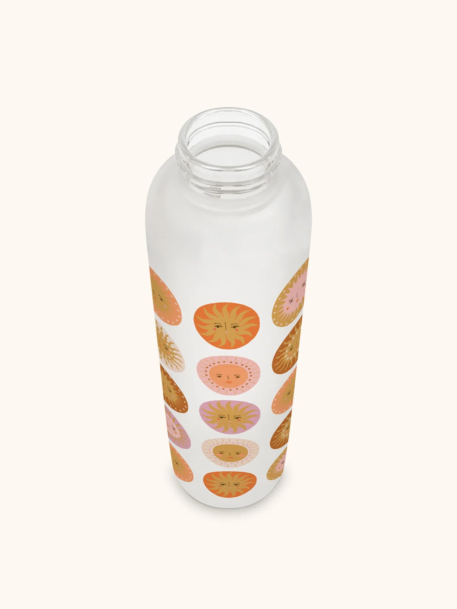 Studio Oh - On the Sunny Side Glass Water Bottle with Bamboo Lid