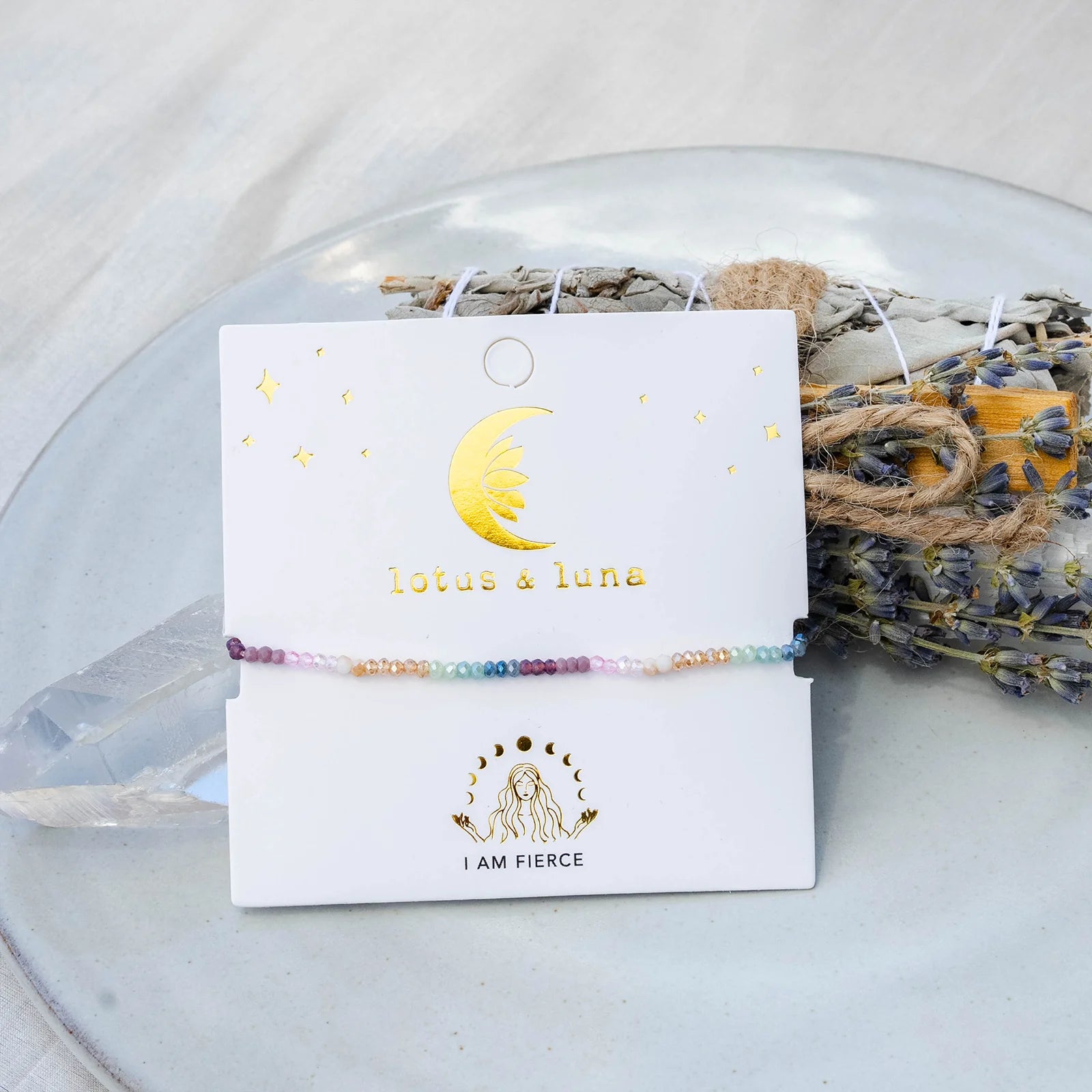 Lotus & Luna - "I Am Fierce" Goddess Bracelet