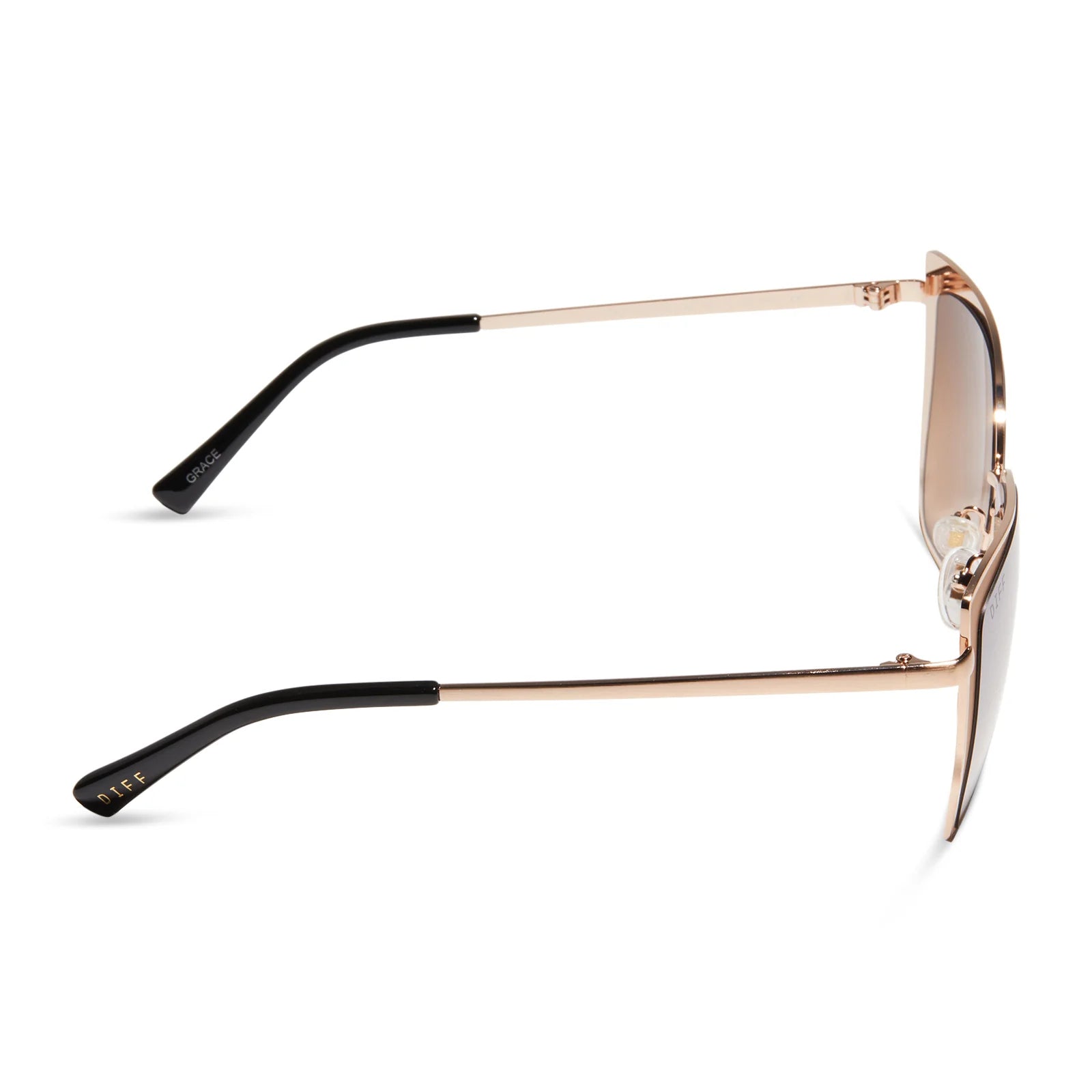 Diff Eyewear - Grace Sunglasses - Gold Taupe Rose Mirror (Add-On)