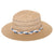 David & Young - Multi Braided Straw Panama Hat - Light Brown/Blue