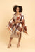 Gyal Bashy - Recycled Plaid Ruana with Fringe - Neutral