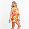 Gyal Bashy - Recycled Polyester Lucia Silky Printed Lounge Shorts - Citrus Sun (Add-On)