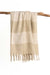 Gyal Bashy - Cozy Recycled Throw Blanket - Oat Stripe
