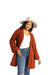 Gyal Bashy - Organic Cotton Kimono with Velvet Trim- Rust
