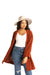 Gyal Bashy - Organic Cotton Kimono with Velvet Trim- Rust (Add-On)