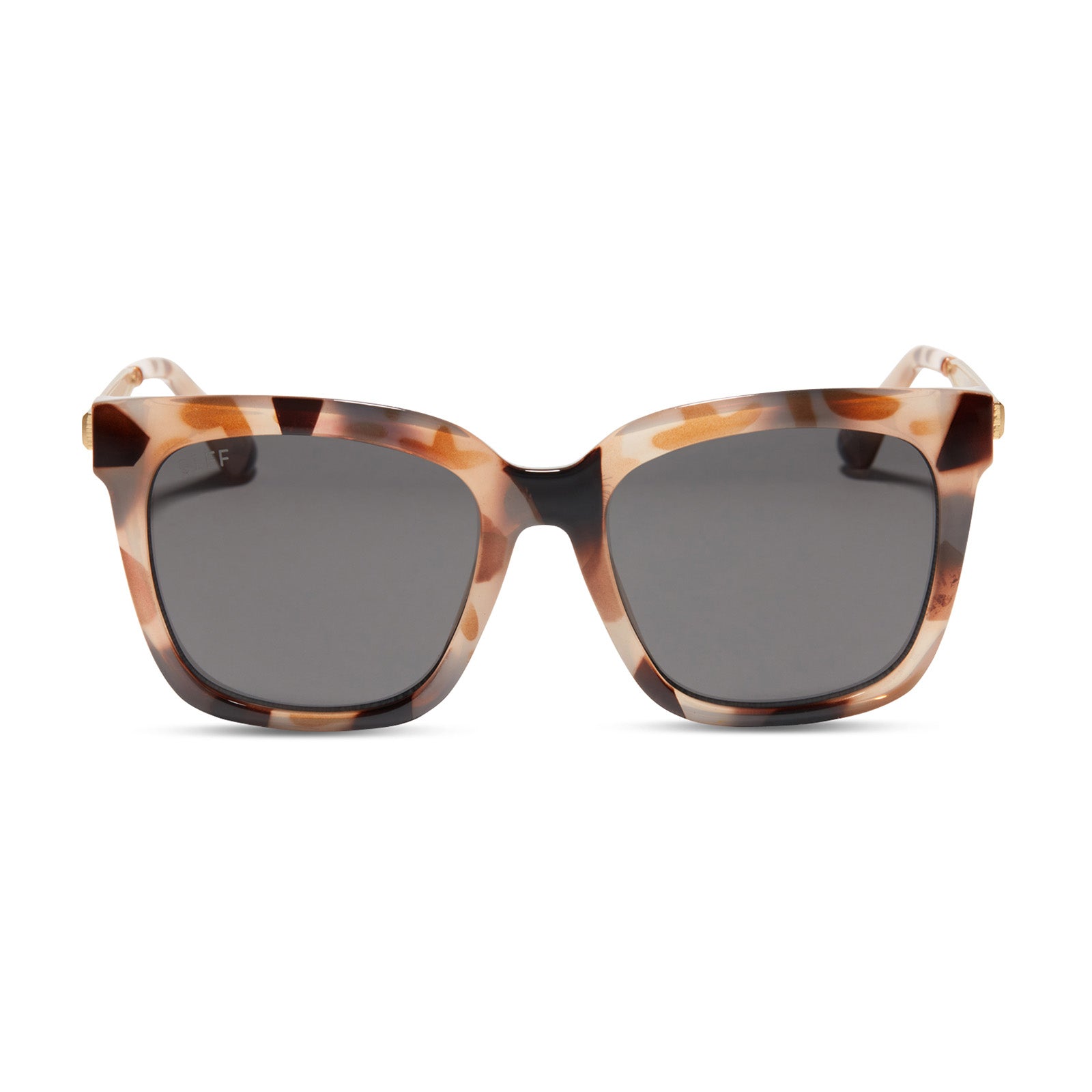 Diff Eyewear - Hailey Sunglasses - Cream Tortoise Solid Grey (Add-On)