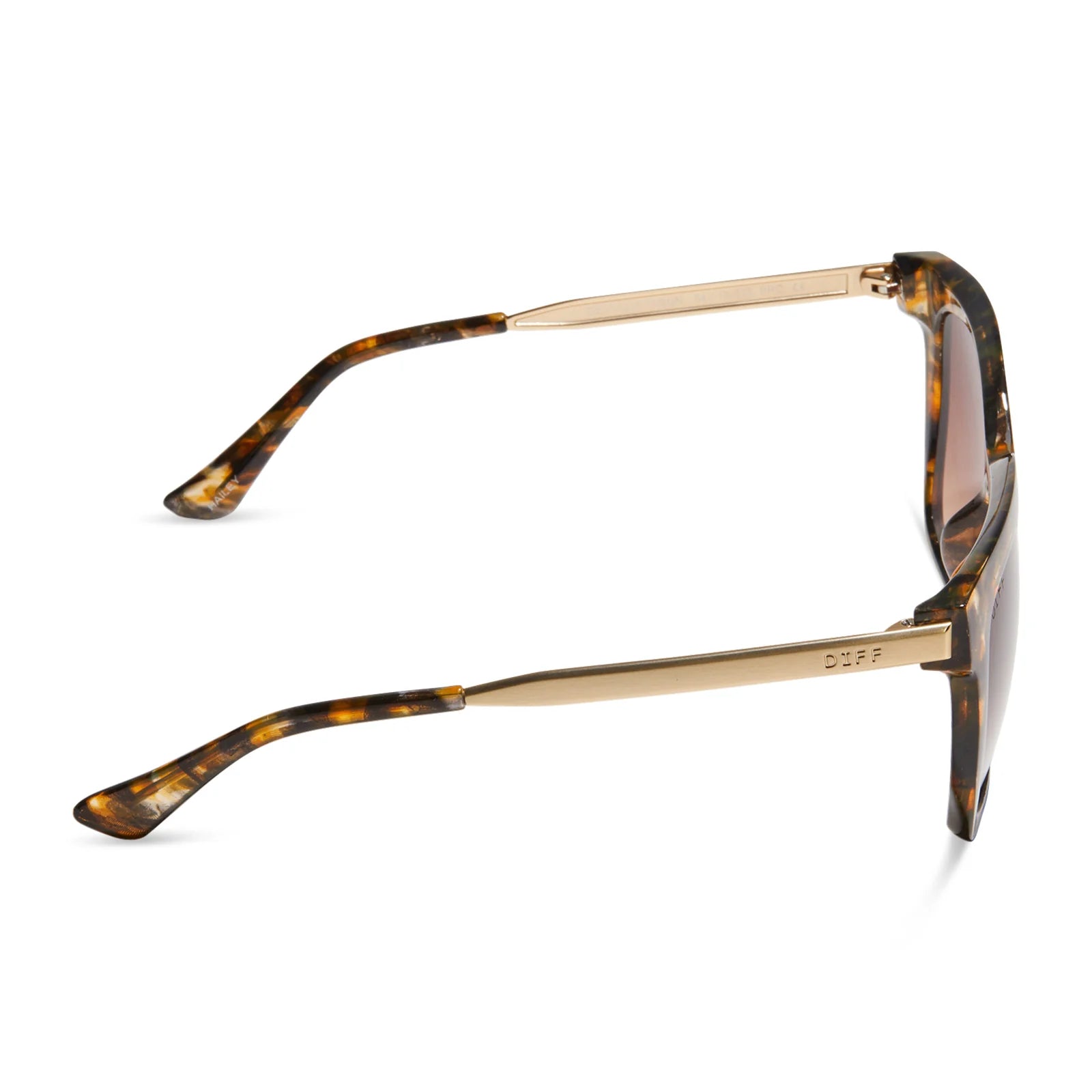 Diff Eyewear - Hailey - Dunmor Tortoise Brown Gradient Sunglasses (Add-On)