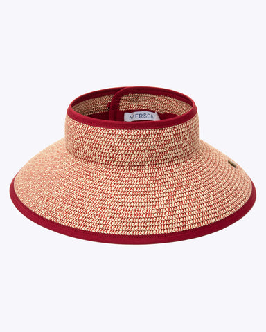 Mersea - Roll-up Travel Visor - Striped Poppy