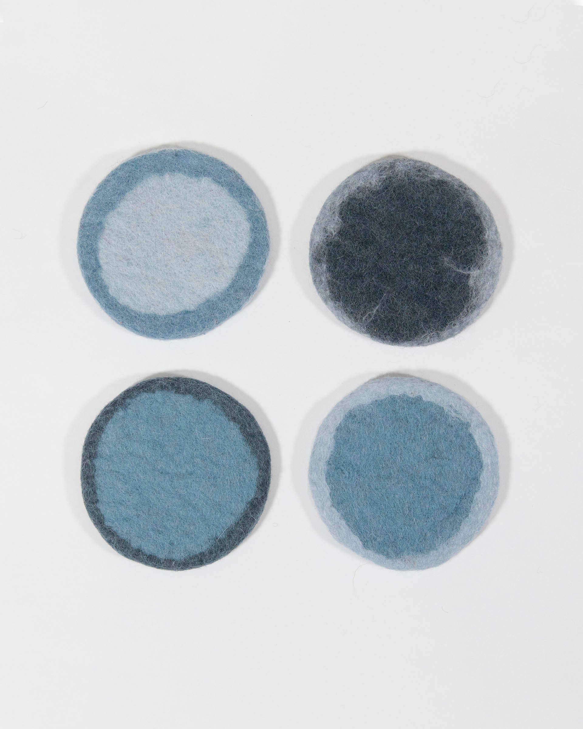 Mersea - Felt Coaster Set - Blue (Add-On)