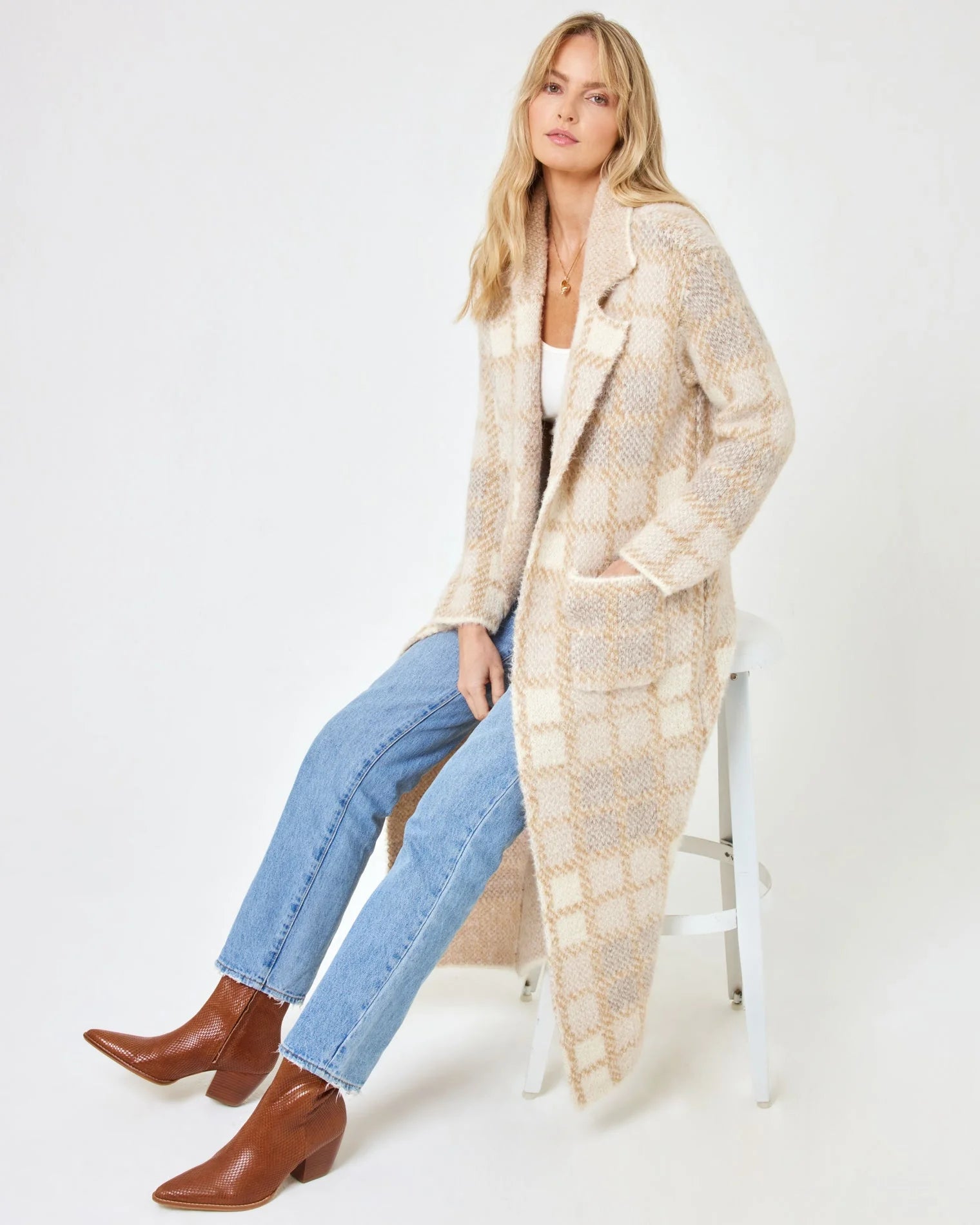 L Space - Hygge Coat - Sweater Weather Plaid (Add-On)