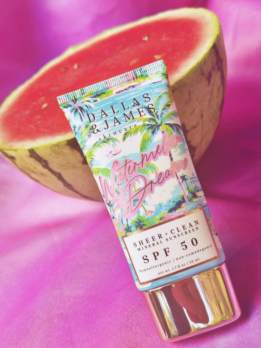 Dallas & James -  Watermelon Dream Sheer + Clean Mineral Sunscreen - SPF 50