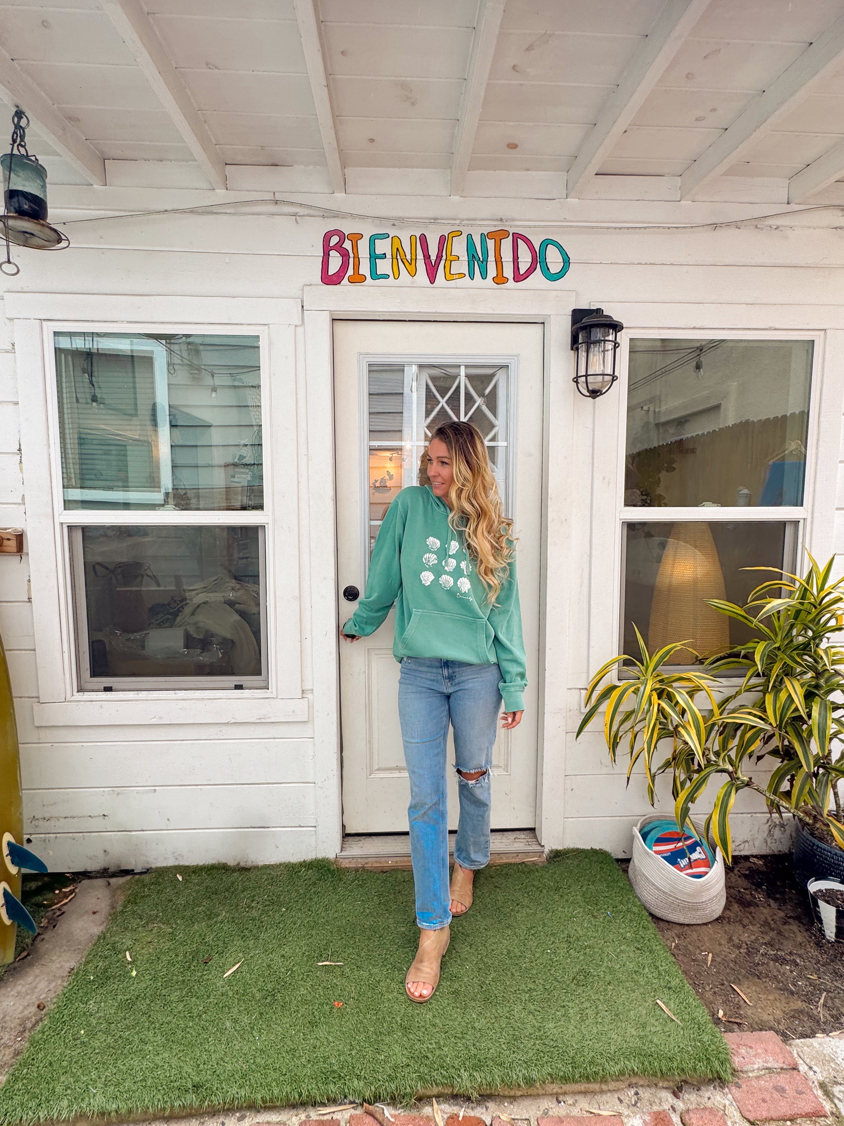 Beachly - Shells Away Hoodie - Mineral Mint