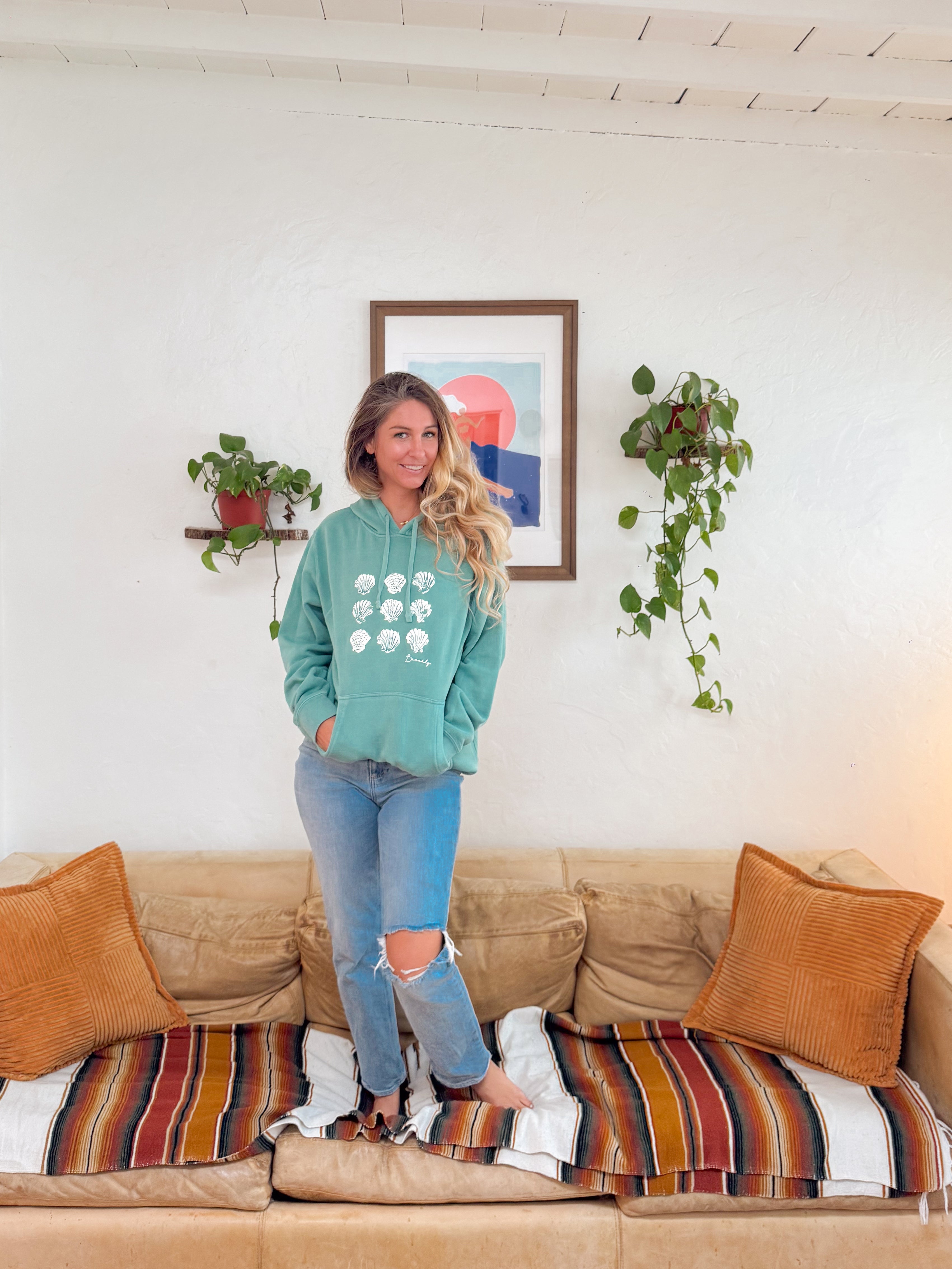Beachly - Shells Away Hoodie - Mineral Mint