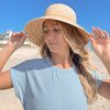 Beachly - Annia Raffia Bucket Hat -Natural