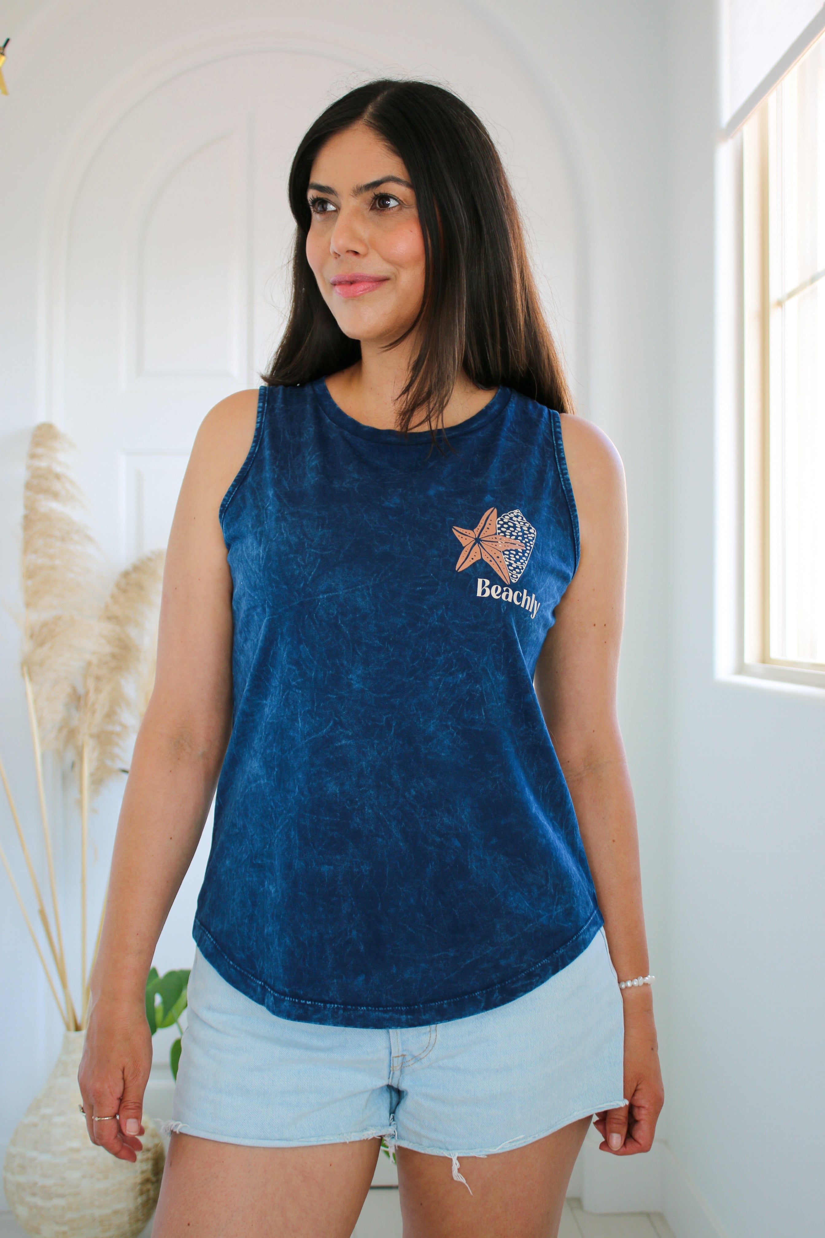 Beachly - Shoreline Tank - Navy Mineral (Add-On)