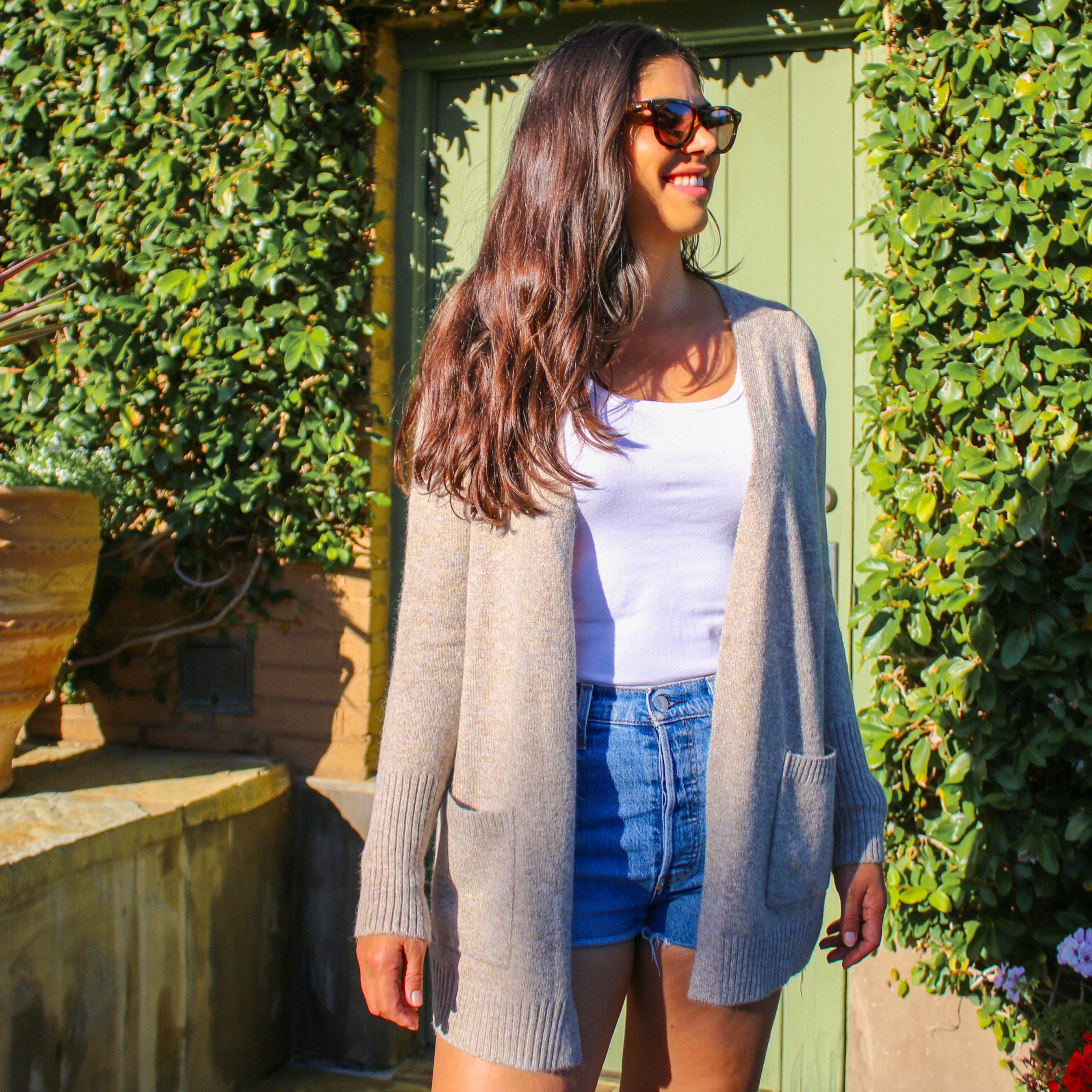 Beachly - Sunset Beach Club Cardigan - Camel (Add-On)